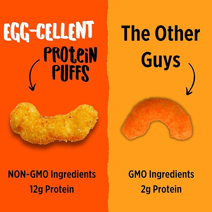 Todd's Better Snacks Egg-Cellent Protein Puffs, Sweet & Smoky BBQ – 12g Protein, Gluten-Free, Paleo-Friendly, Baked, GLP-1 Compliant – Healthy Snack, Made with Egg Whites – 1.2 Oz (Pack of 10)