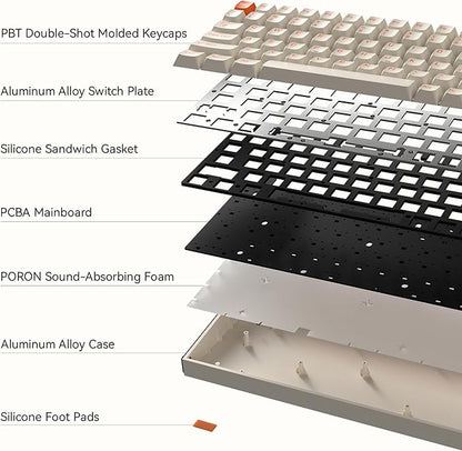 MelGeek MADE84 Pro Wired Keyboard, Hall Effect Magnetic Switch Gaming Keyboard, 75% Compact Rapid Trigger, Hot-Swappable, RGB Snap Tap & Adjustable Actuation, Online HIVE Custom (Orange)