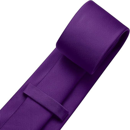 DecTwig Men's Ties Solid Color Formal Neckties 3.15" (8CM) Black Ties For Men