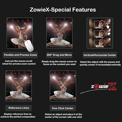 zowietek 4K PTZ Camera, USB/HDMI/LAN Outputs, Wide Angle, 12X Optical Zoom, Ergo-Ease Remote Control, TOF Auto Focus for Video Conference, Meeting, Church, Streaming, Event, Teaching