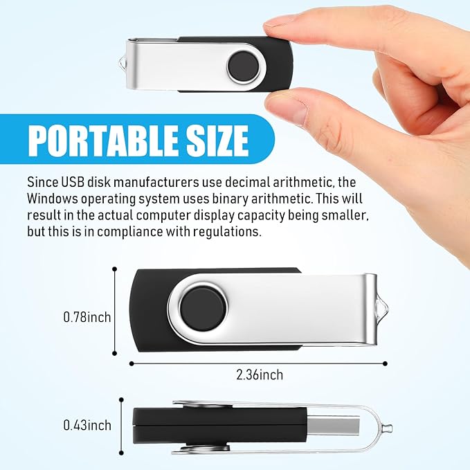 Kanayu 16GB 100 Pack USB Flash Drives Bulk 2.0 USB Thumb Drives Memory Jump with LED Light Portable Keychain Flash for Data Storage Pc Computer Laptop Office School