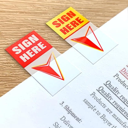 Sign Here Index Marker, Assorted Colors Sign Here Tabs Sign Post Here Index, Flags Vital Signs Sticky Notes for documents notebooks Contracts, Books,Files or Notary Supplies
