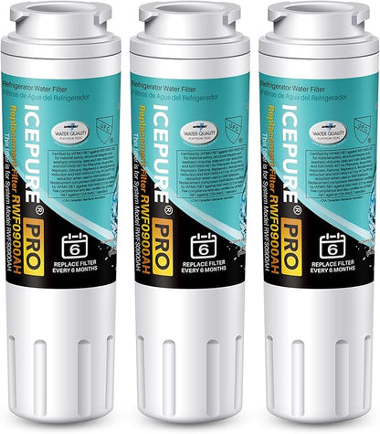 ICEPURE PRO UKF8001 NSF/ANSI 53&42 Certified Replacement Everydrop EDR4RXD1, Filter 4, Maytag UKF8001AXX UKF8001P, Whirlpool 4396395 WF-UKF8001 FMM-2 MPF15090 SGF-M9 Refrigerator Water Filter 3PACK