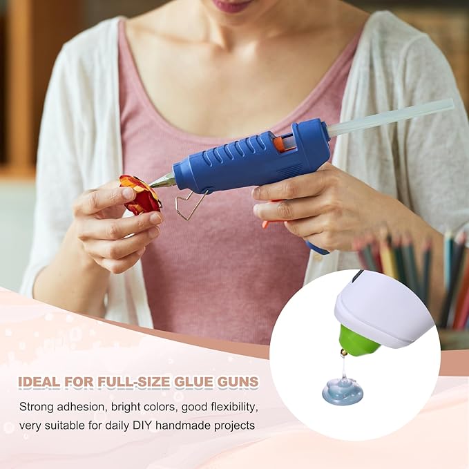 PATIKIL Hot Glue Sticks for Glue Gun, 20 Pcs Colored Hot Melt Adhesive Bulk Sticks for DIY Craft Projects Art Decoration Home Repairs, Blue (3.9" x 0.28")