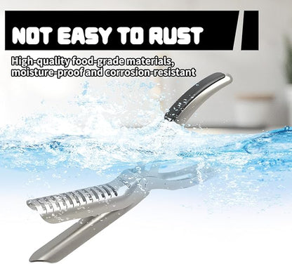 Rib Membrane Removal Tool, Stainless Steel Rib Prep Tool Pro 2.0, BBQ Rib Skinner with Full-Wrap Anti-Slip Grip for Easy Rib Preparation (1 Pack)