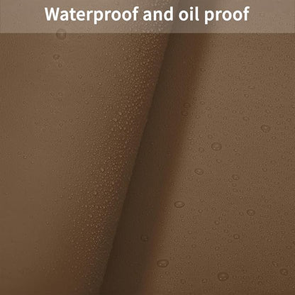 Leather Table Cover,1.8mm Thick,42x96 Inch Table Protector,Table Protector for Dining Room Table,Dining Table Cover,Table Cover Protector.(Mud Color+Champagne Gold,42x96)
