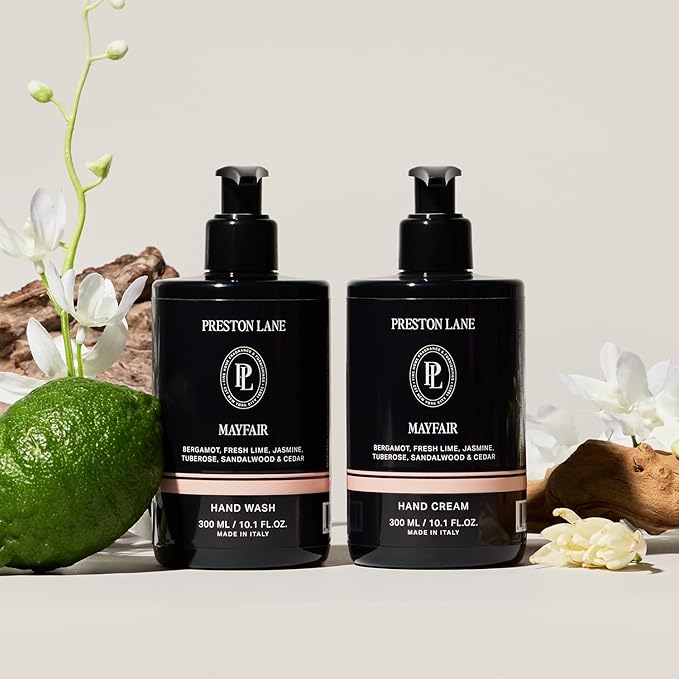 Preston Lane Hand Set, Scented Hand Wash & Cream Duo, Gently Cleanses, Hydrating & Nourishing