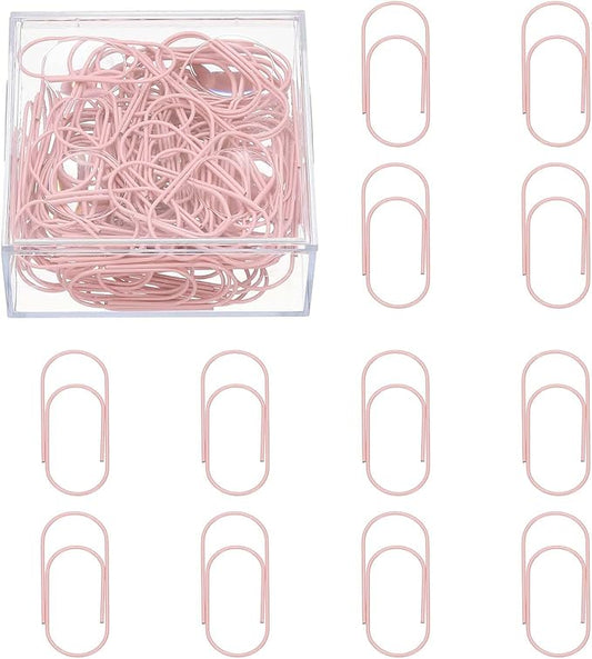 PATIKIL 100 Pcs Paper Clip, 2inch Non-Skid Metal Paper Clamp Clips Large for Office Supplies Craft Scrapbook Document Note Sorting, Electroplating, Pink