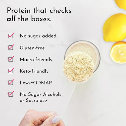 JUST INGREDIENTS Lemon Swish Protein Powder - Grass-Fed Whey, Lemon Flavor - 1.44 lb,