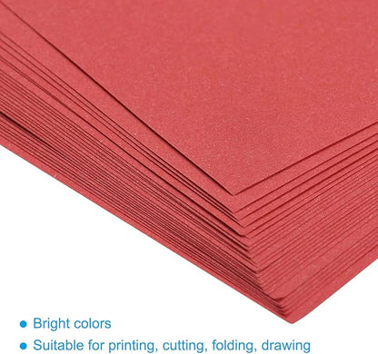 MECCANIXITY 50 Sheets Colored Copy Paper 8.3 x 11.7Inch Printer Paper 80gsm Bright Red for Office Printing, Document Copying, Invitations, Forms, Art Projects