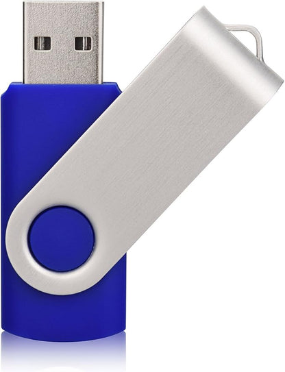 100 Pack 16GB USB Flah Drives USB 2.0 Flash Drives Bulk USB Memory Sticks-Blue