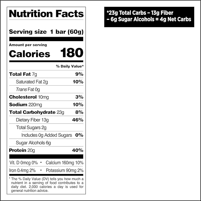 Quest Nutrition Blueberry Muffin Protein Bars, 20g Protein, 2g Sugar, 5g Net Carb, High Fiber, Gluten Free, Keto Friendly, 12 Count