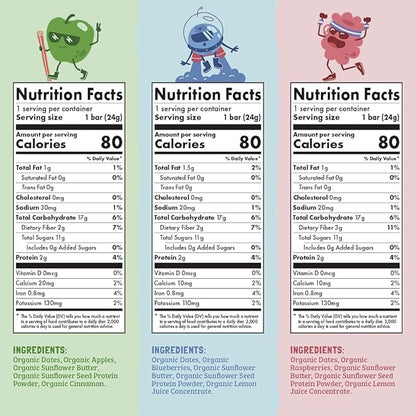 Skout Organic Kids Snack Bar Variety Pack (36 Pack) | Organic Kids Snack Bars | Plant-Based Nutrition | Vegan | Gluten, Dairy, & Soy Free