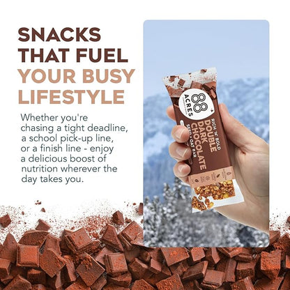 88 Acres Granola Bars | Double Dark Chocolate | Gluten Free, Nut-Free Oat and Seed Snack Bar | Vegan & Non GMO | 12 Pack
