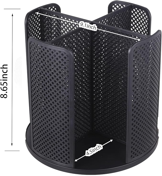 Coffee Cup Dispenser, Disposable Paper Cup and Lid Holder 360° Rotatable with 4 Compartments,Can Stacking 3-16oz Cups and Lid Holder for Coffee Shop,Home Countertop,Office,Restaurant,Kitchen