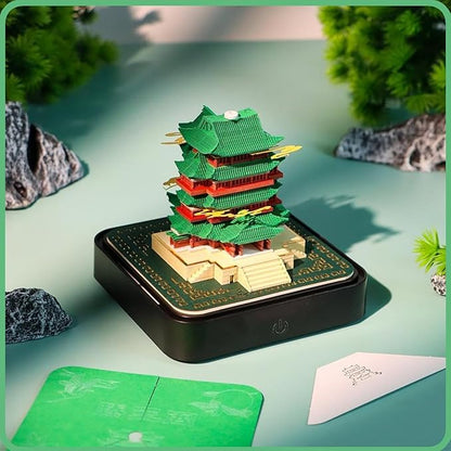 3D Time Piece Calendar 2026 DIY Calendars Tear Away Carving Art 3D Memo Pad Calendar With LED Lights sculpture artsy pads calendar notepad for Desktop Decor-Tengwang Pavilion