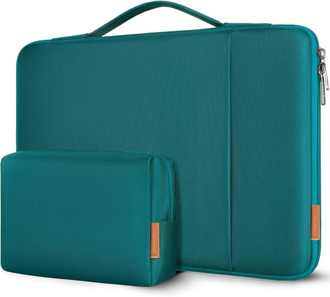 DOMISO 17.3 inch Laptop Sleeve Case Water Resistant Shockproof Protective Computer Bag for 17.3" Notebook/HP Pavilion Envy 17/Del/IdeaPad/LG Gram/MSI with Accesory Bag,Turquoise