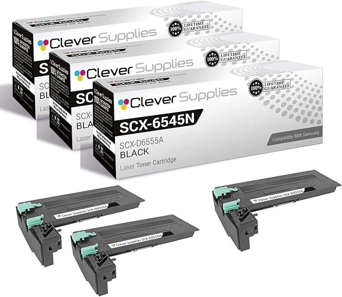 CS Replacement Toner Cartridge Compatible with Samsung SCX-6545N SCX-D6555A Black SCX-6545N, SCX-6555N 3 Pack