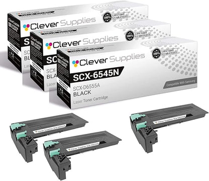 CS Replacement Toner Cartridge Compatible with Samsung SCX-6545N SCX-D6555A Black SCX-6545N, SCX-6555N 3 Pack