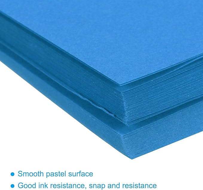 MECCANIXITY 75 Sheets A4 Colored Print Copy Paper 8.3" x 11.7" Origami Paper Printer Paper 80gsm for Printing, Document Copying, Art Craft,Lake blue