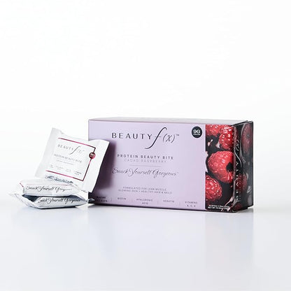 Beauty FX Collagen Protein Bars – Cacao Raspberry | 10g Protein, Hyaluronic Acid, Biotin, Marine Collagen, Hydrolyzed Keratin | Healthy Hair, Lean Muscle & Firm Skin | Anti-Aging | 12-Pack