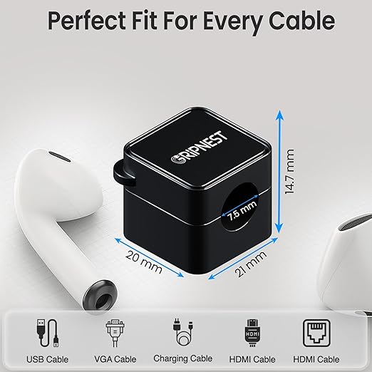 Magnetic Cable Clips 8 Pack Adhesive Cord Clips for Desk Wall Nightstand and for car Compact Cable Holders for Charging Cords