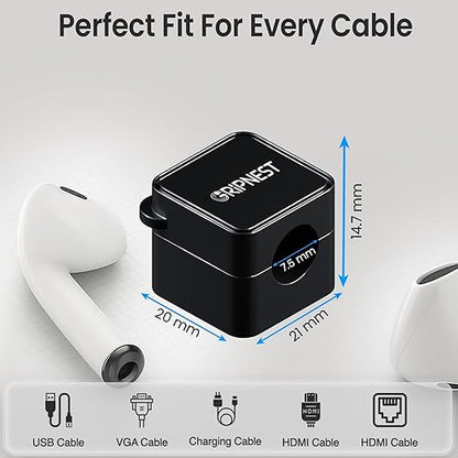Magnetic Cable Clips 8 Pack Adhesive Cord Clips for Desk Wall Nightstand and for car Compact Cable Holders for Charging Cords