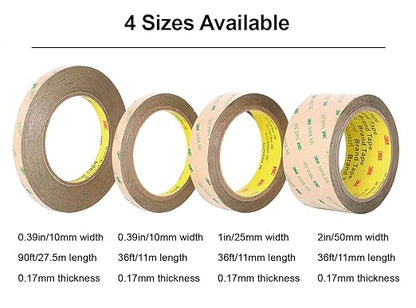 300LSE Double Side Tape Heavy Duty 36ft, Clear Mounting Tape Removable for Scrapbook,Transparent Sticky Tape Picture Hanging Strips, Adhesive Tape for LED Poster Art Craft