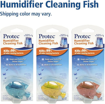 Protec Humidifier Cleaning Fish, Tank Cleaner, Fights Slime & Odor, Lasts 30 Days, 1 Count, Color May Vary