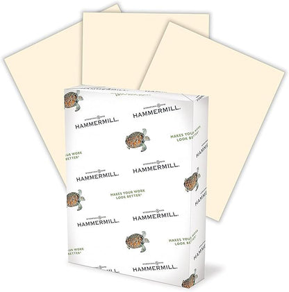 Hammermill Colored Paper, 20 lb Ivory Printer Paper, 11 x 17-1 Ream (500 Sheets) - Made in the USA, Pastel Paper, 102194R