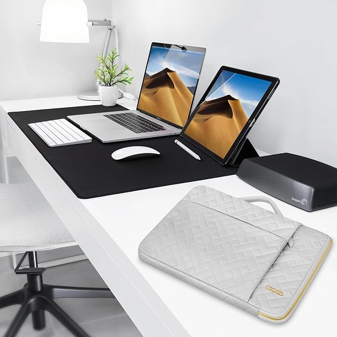 Lacdo 360° Protective Laptop Sleeve Case for 15 inch New MacBook Air M4 A3241 2025, M3 A3114, M2 A2941 2024-2023, 15 inch MacBook Pro A1990 A1707, Dell XPS 15 Plus 2022-2020 Computer Bag, Space Gray