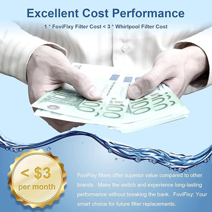W10295370A Replacement for Whirlpool® EDR1RXD1, W10295370A, Everydrop® Filter 1, WHR1RXD1, P8RFWB2L, P8WB2L, P4RFWB, 46-9930, 46-9081 (2 Pack)