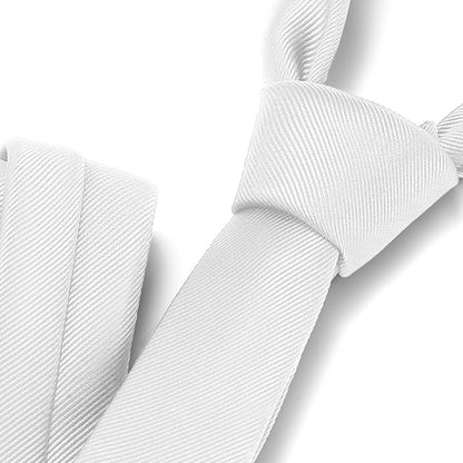 Skinny Ties Black Ties For Men and Women Solid Pure Color 1.58" (4CM) Plain Formal Slim Neckties