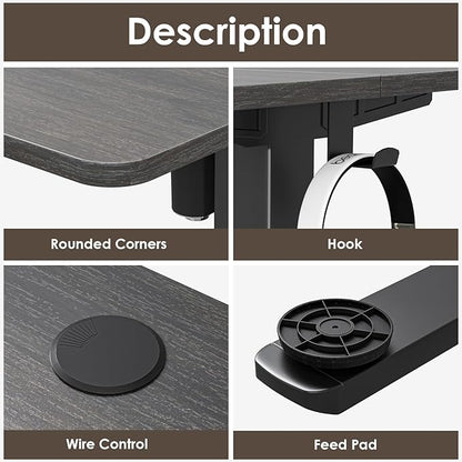 STARY Electric Standing Desk Adjustable Height Sit Stand Home Office Desk with Splice Board