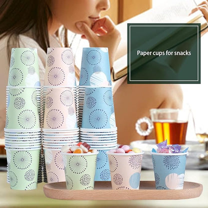 [300 Pack] 5 oz Mini Paper Cups, Small Mouthwash Disposable Bathroom Cups, Paper Coffee Cups 5 Ounce for Bathroom, Supermarket, Birthday Party, Travel, Events, Picnic, BBQ
