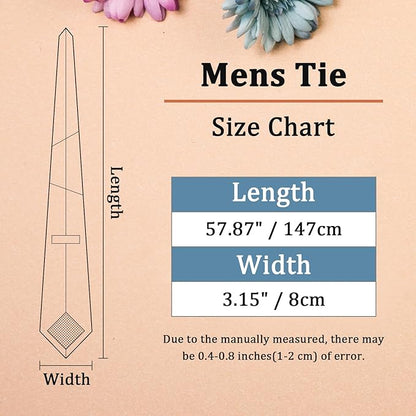 Solid Color Ties for Men 3.15" Mens Tie Classic Formal Neck Ties Mens Neckties for Men Business Wedding Casual