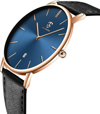 BEN NEVIS Watch, Mens Watch, Minimalist Fashion Simple Wrist Watch Analog Date with Leather Strap