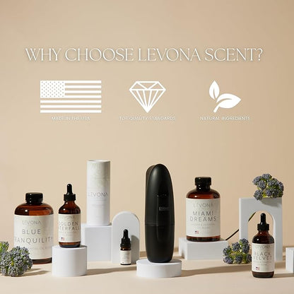 Levona Scent Essential Oil - Luxury Aroma for Home, Office, Hotel & Spa, Ideal for Humidifiers & Diffusers, Hotel Fragrance with Nutmeg, Lemon & Rose - 500ml / 17 fl oz, Moonlight in Paris