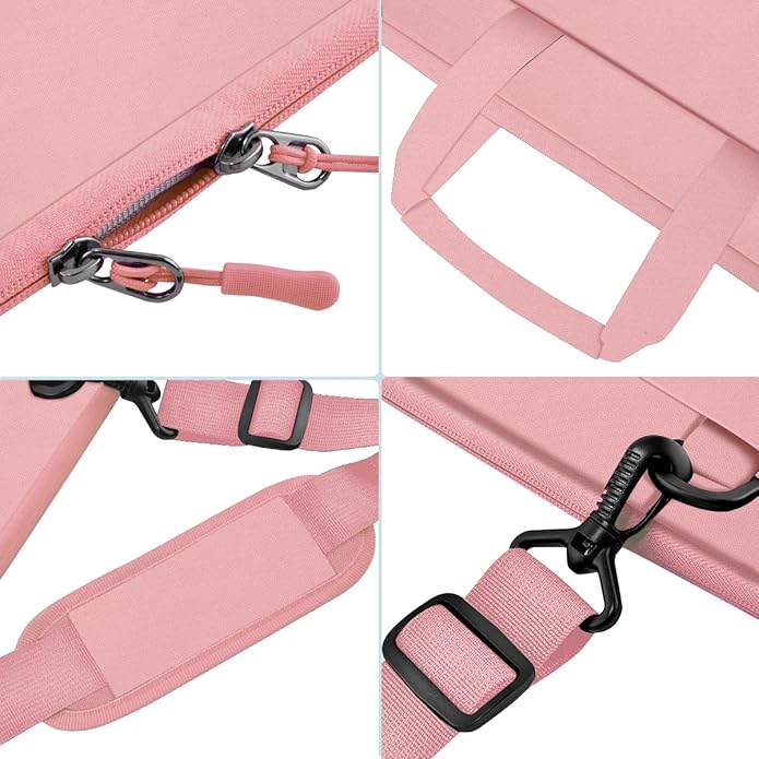 Universal Laptop Shoulder Bag 13-17.3 Inch Shockproof Briefcase with Multi-Pockets & Adjustable Strap for MacBook Pro/Air