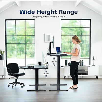 VIVO Electric 71 x 36 in Standing Desk, Memory Height Adjustment, 1B Series, White Top White Frame, DESK-KIT-1W7W-36