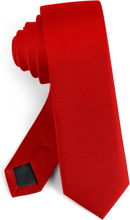 Boys Tie Solid Color Necktie for Age 12-14-16 Years Teen Wedding School Graduation with Gift Box