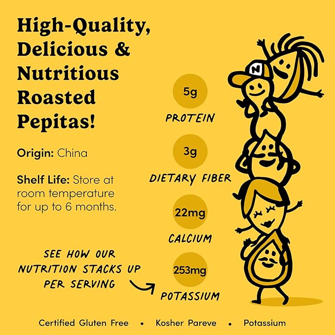Nuts.com – Roasted Pepitas – 2 Lb Bag, Salted No Shell Pumpkin Seeds, Healthy Snack for Adults & Kids, Rich in Protein, Fiber, Calcium & Potassium – Keto Friendly, Vegan, Gluten-Free & Kosher Pareve