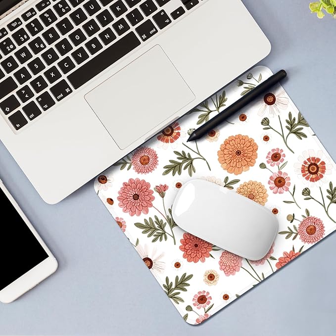 Square Mouse Pad with Stitched Edge, Premium Mousepad Washable Cloth. Computer Mouse Pad with Non-Slip Rubber Base, Mouse Pads for Computers Laptop Mouse 9.25x7.75x0.12 inch-Inulin