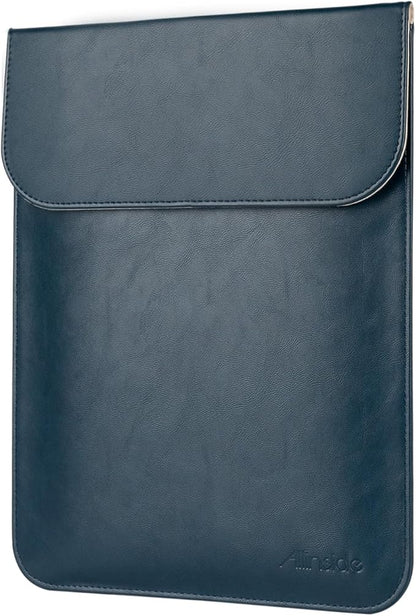 Allinside 13 inch Laptop Sleeve Case for MacBook Air 13 2018-2025/MacBook Pro 13 2016-2022, Waterproof PU Leather Laptop Sleeve Bag Protective Vertical Case Cover, Blue
