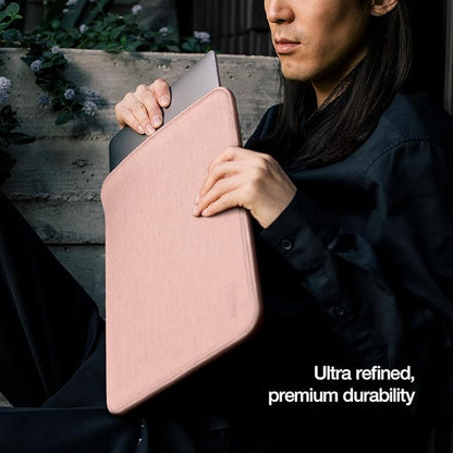 Incase ICON Sleeve with Woolenex - MacBook Pro 14 inch Case - 2024, 2023, 2022, 2021, M4, M3, M2, M1 - Fitted MacBook Case, Laptop Sleeve, Hard Cover, Durable, Lightweight - Blush Pink