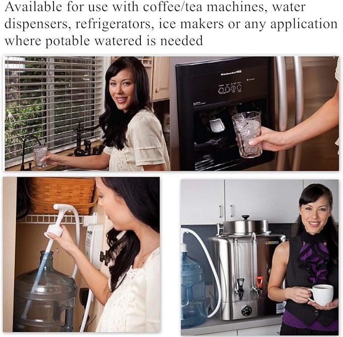 TDRFORCE Bottled Water System with singel water inlet Bottled Water Dispenser one Tube for Refrigerator Ice-Maker Coffee Brewer 3.8L