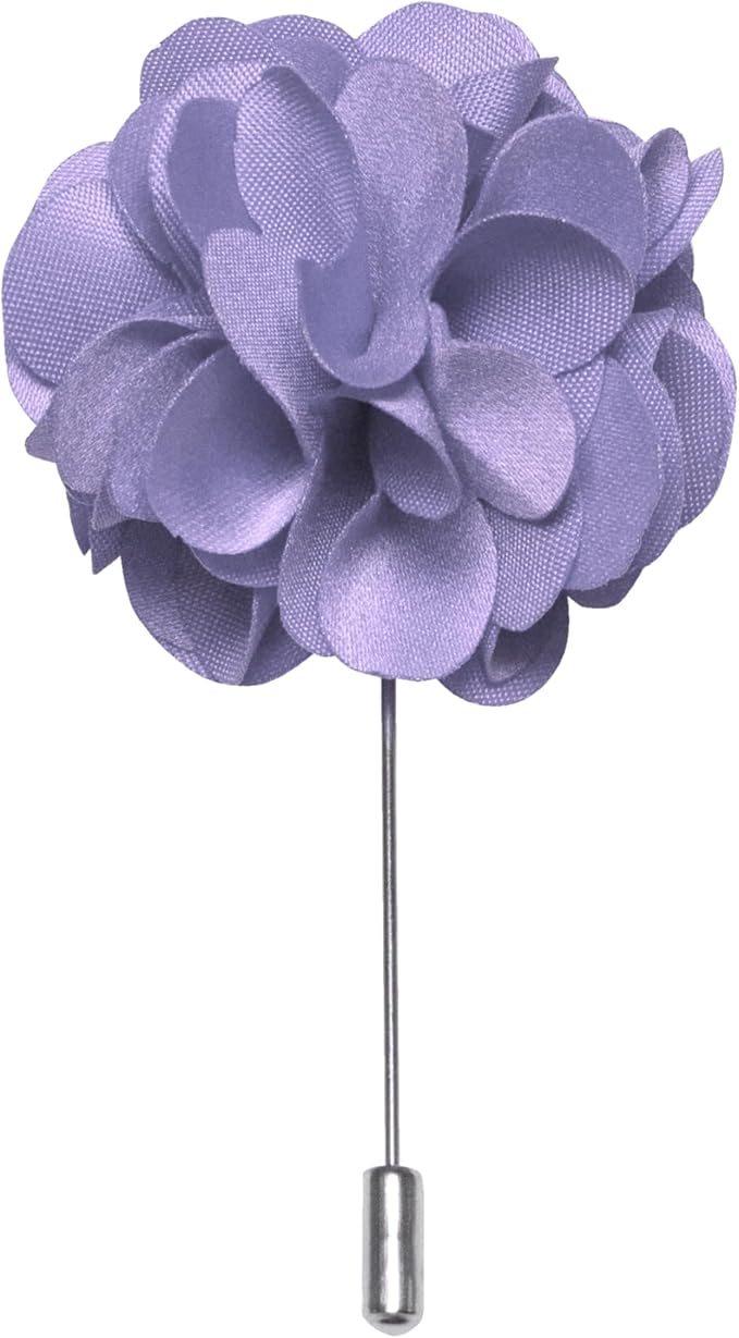 RBOCOTT Solid Color Tie and Pocket Square Hankerchief with Lapel Pin Set for Men