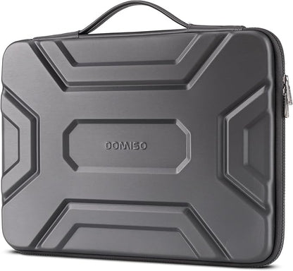 DOMISO 15.6 inch Laptop Sleeve Shoulder Bag Shockproof Computer Bag Waterproof EVA Protective Carrying Case for 16" MacBook Pro/Max M2 M1 2019-2023,15"-16" HP Dell Asus Laptop,Dell XPS 15,Dark Grey