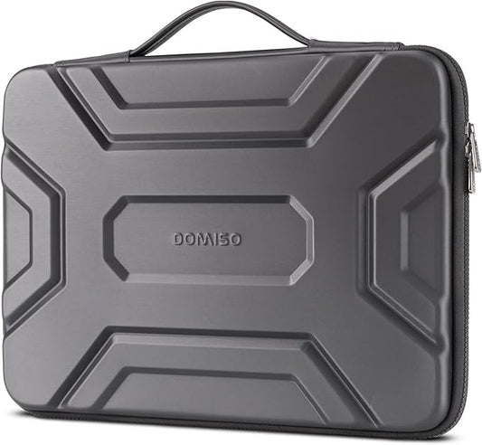 DOMISO 15.6 inch Laptop Sleeve Shoulder Bag Shockproof Computer Bag Waterproof EVA Protective Carrying Case for 16" MacBook Pro/Max M2 M1 2019-2023,15"-16" HP Dell Asus Laptop,Dell XPS 15,Dark Grey