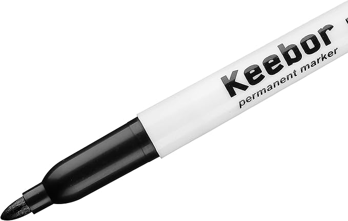 Permanent Markers Bulk, 60 Pack Black Permanent Markers, Quick Drying & Fade Resistant, Fine Point Marker Set for Wood, Plastic, Paper, Metal